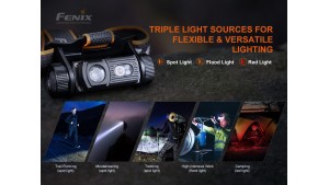 Fenix HM60R NEW - Lanternă frontală - 1300 Lumeni - 120 Metri - Camo